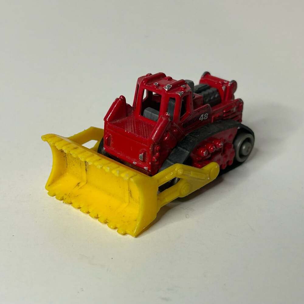 Matchbox Bulldozer Red Yellow Diecast Construction Toy